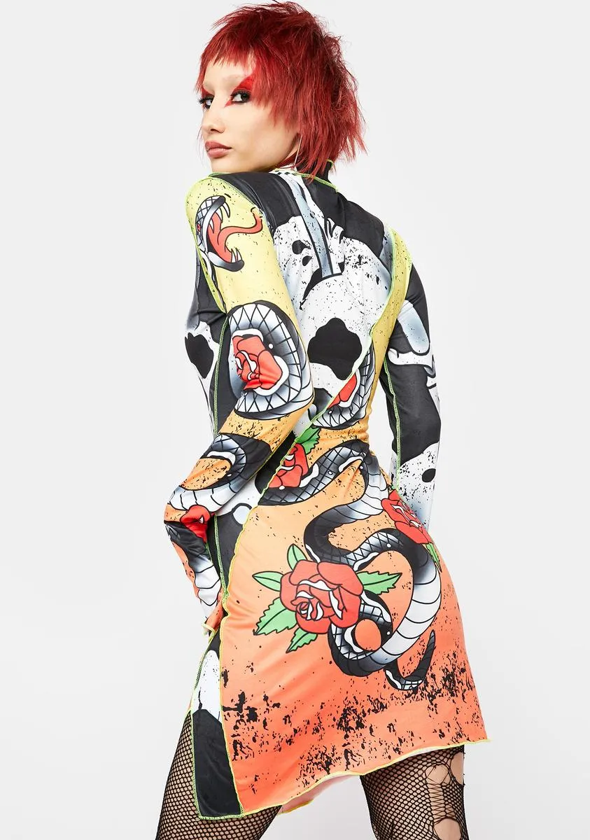 Morose Moves Spliced Mini Dress sold by Dolls Kill product image thumbnail 4