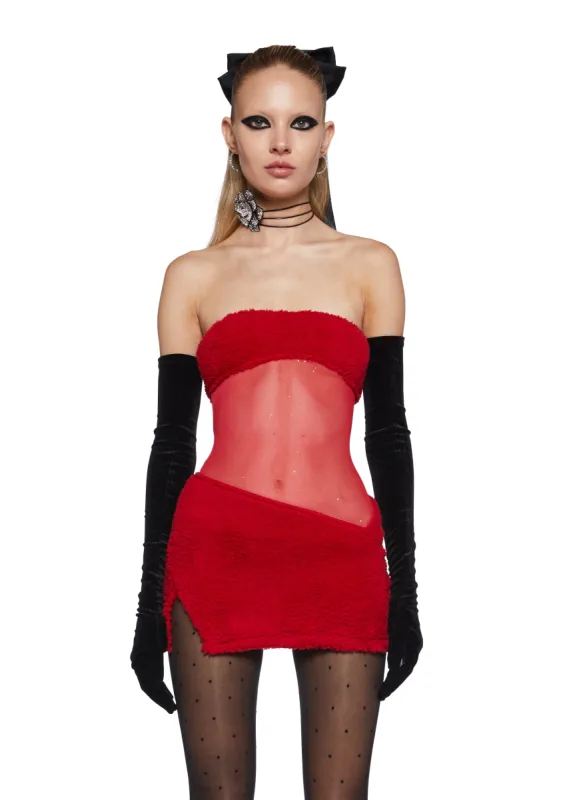 Call My Bluff Mini Dress - Red sold by Dolls Kill