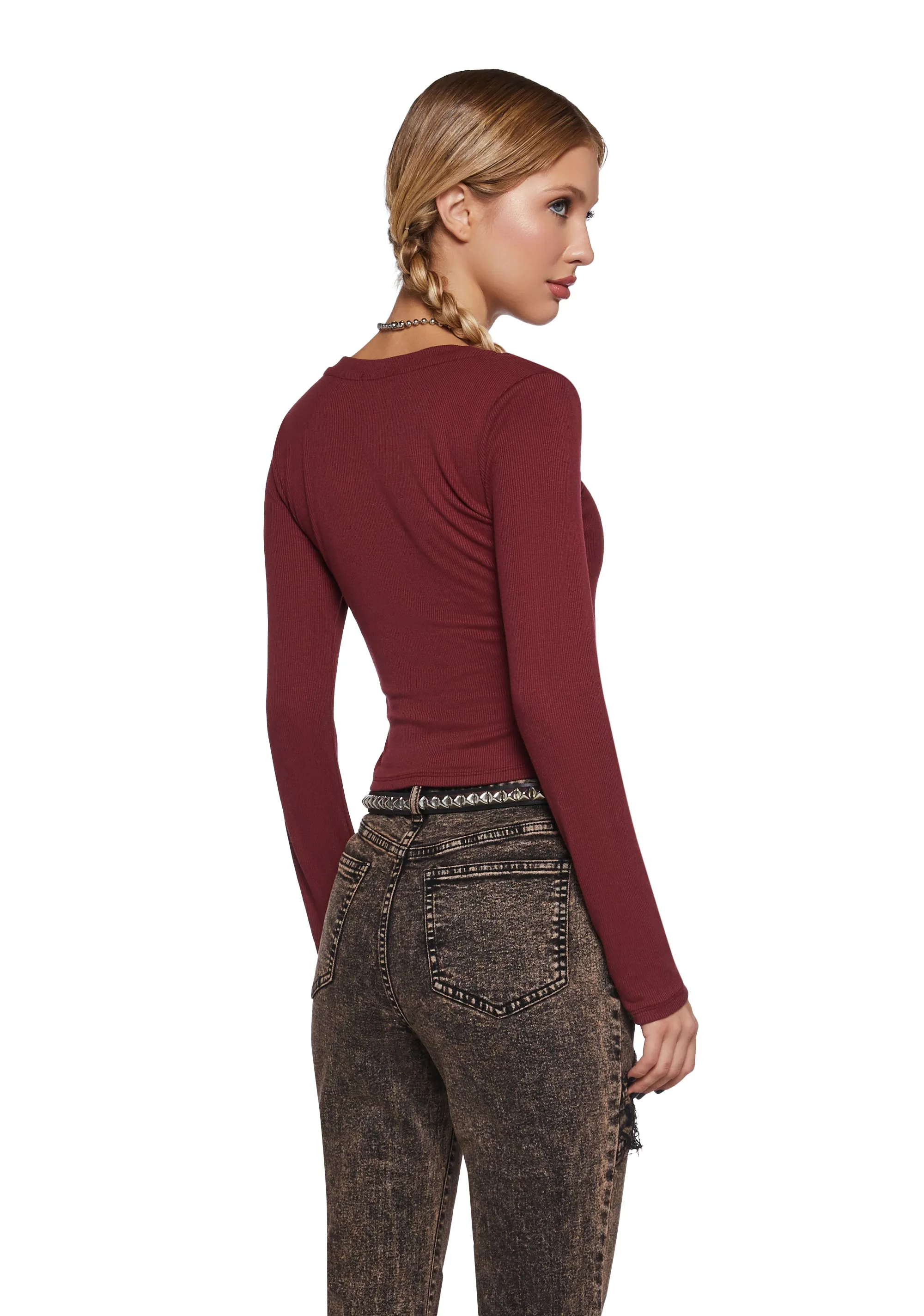 Understated Days Long Sleeve Tee - Red sold by Dolls Kill product image thumbnail 4