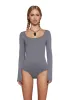 Carefree Energy Long Sleeve Bodysuit - Gray sold by Dolls Kill