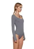 Carefree Energy Long Sleeve Bodysuit - Gray sold by Dolls Kill