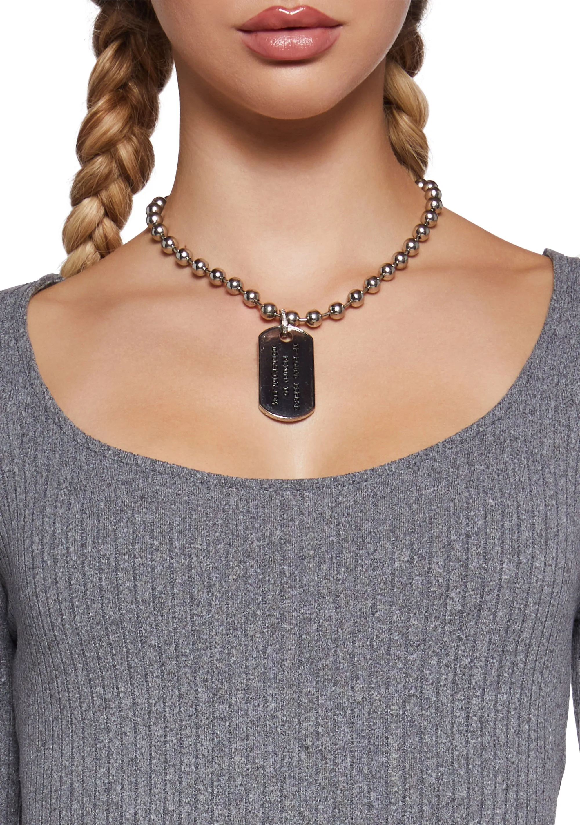 Carefree Energy Long Sleeve Bodysuit - Gray sold by Dolls Kill product image thumbnail 5