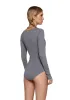 Carefree Energy Long Sleeve Bodysuit - Gray sold by Dolls Kill