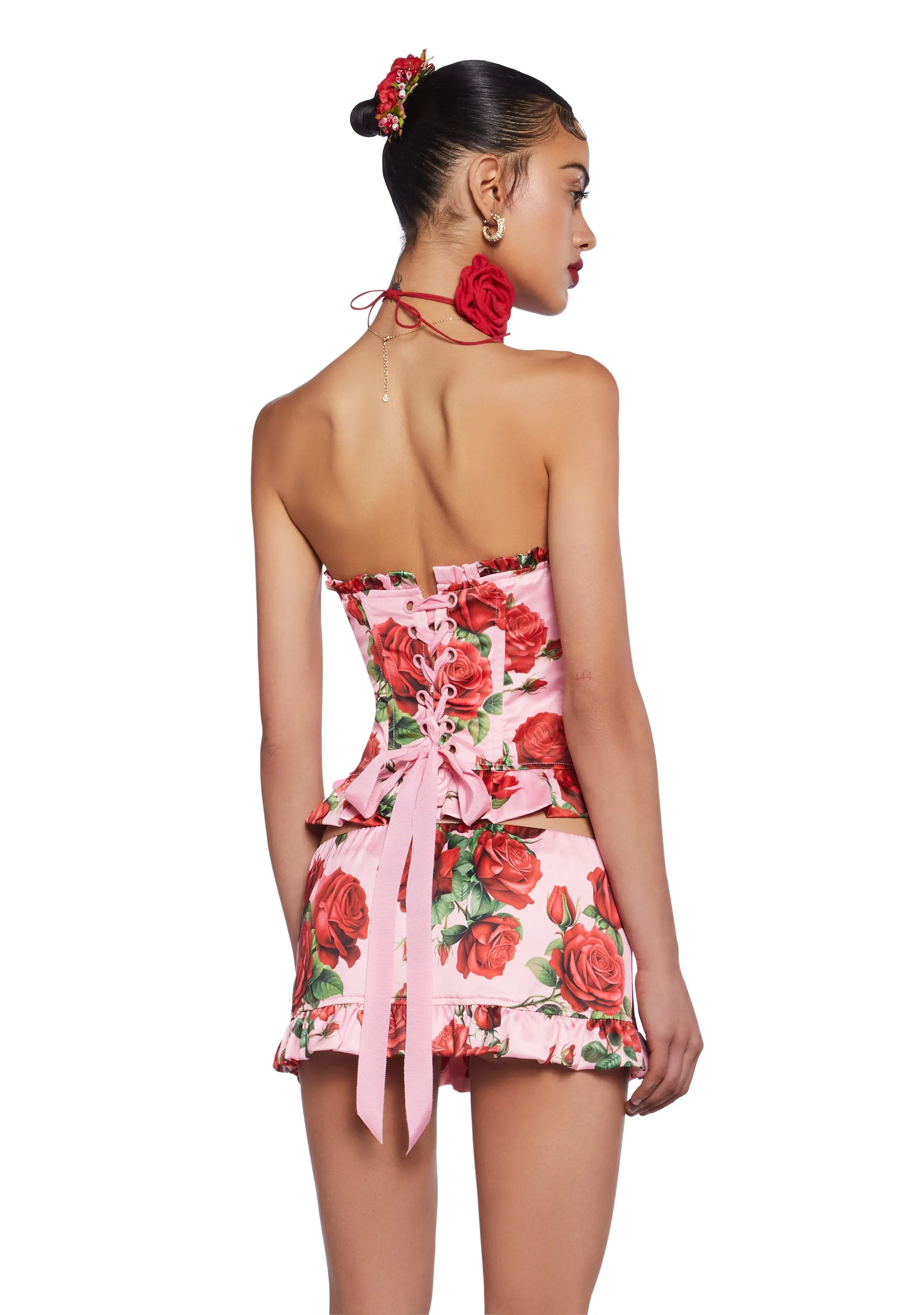 La Bella Vita Corset Top - Pink sold by Dolls Kill product image thumbnail 4