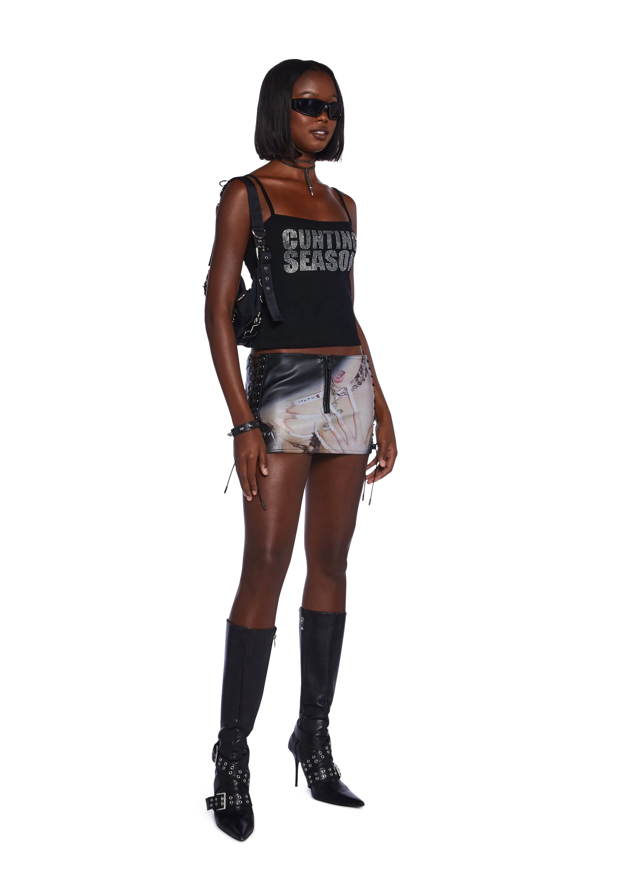 Rhinestone Tank Top sold by Dolls Kill product image thumbnail 2