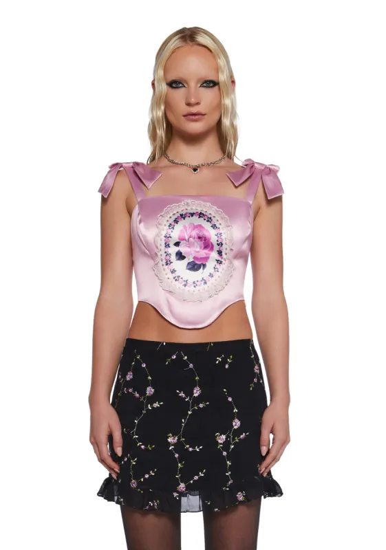 Delicate Rose Corset Top sold by Dolls Kill