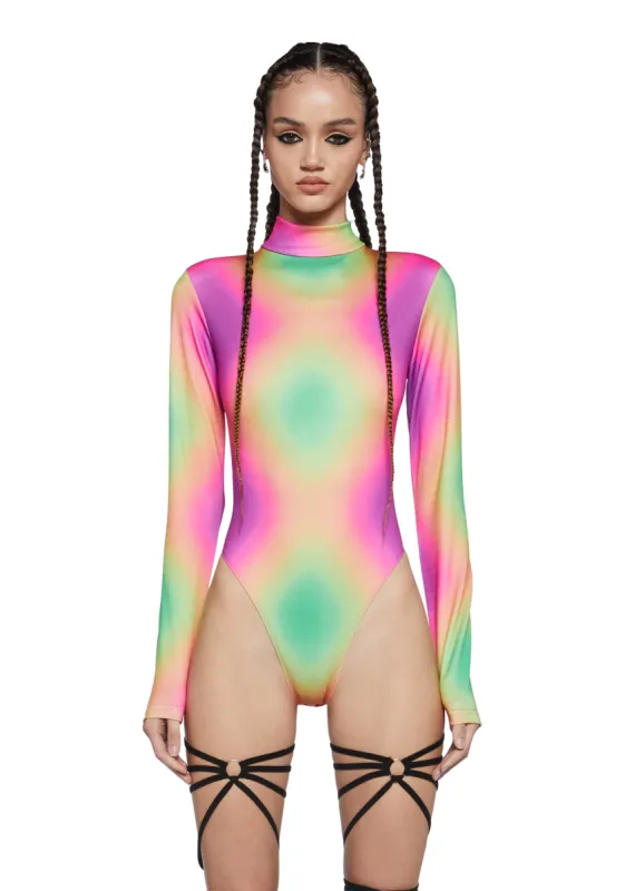 Acid Tripping Long Sleeve Bodysuit sold by Dolls Kill