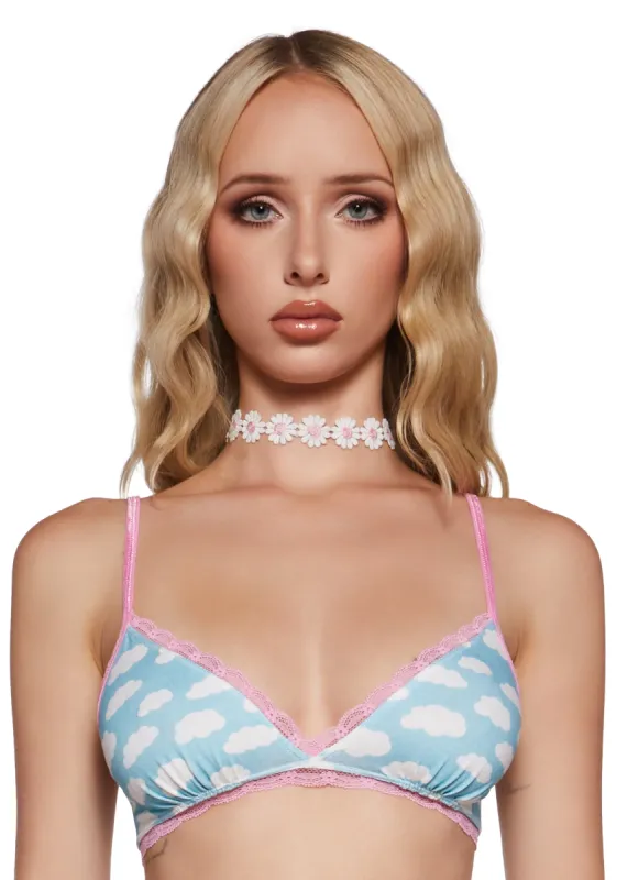 Such A Babe Knit Bralette - Blue sold by Dolls Kill
