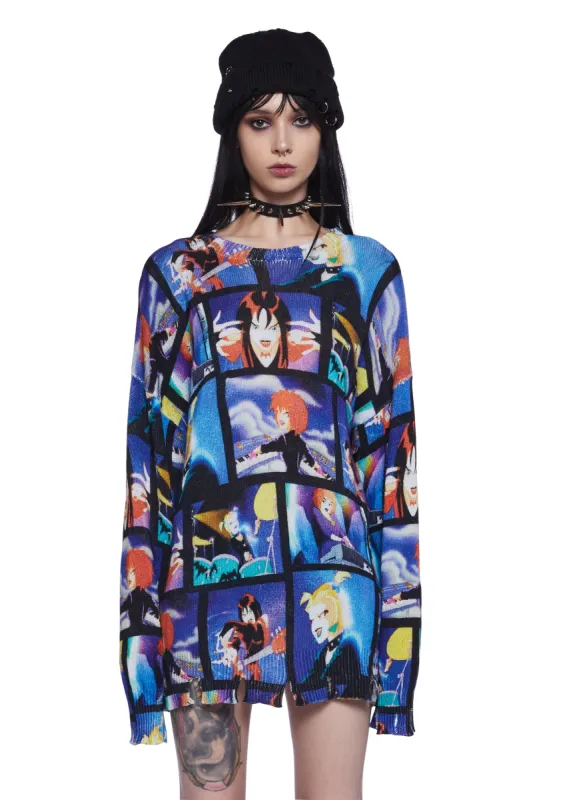 Spooky Girl Power Oversized Sweater sold by Dolls Kill