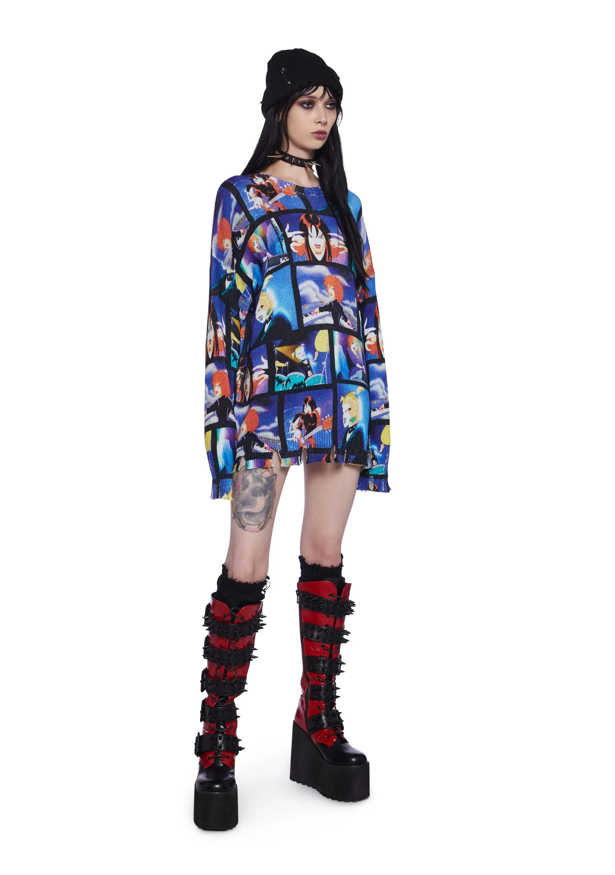 Spooky Girl Power Oversized Sweater sold by Dolls Kill product image thumbnail 2