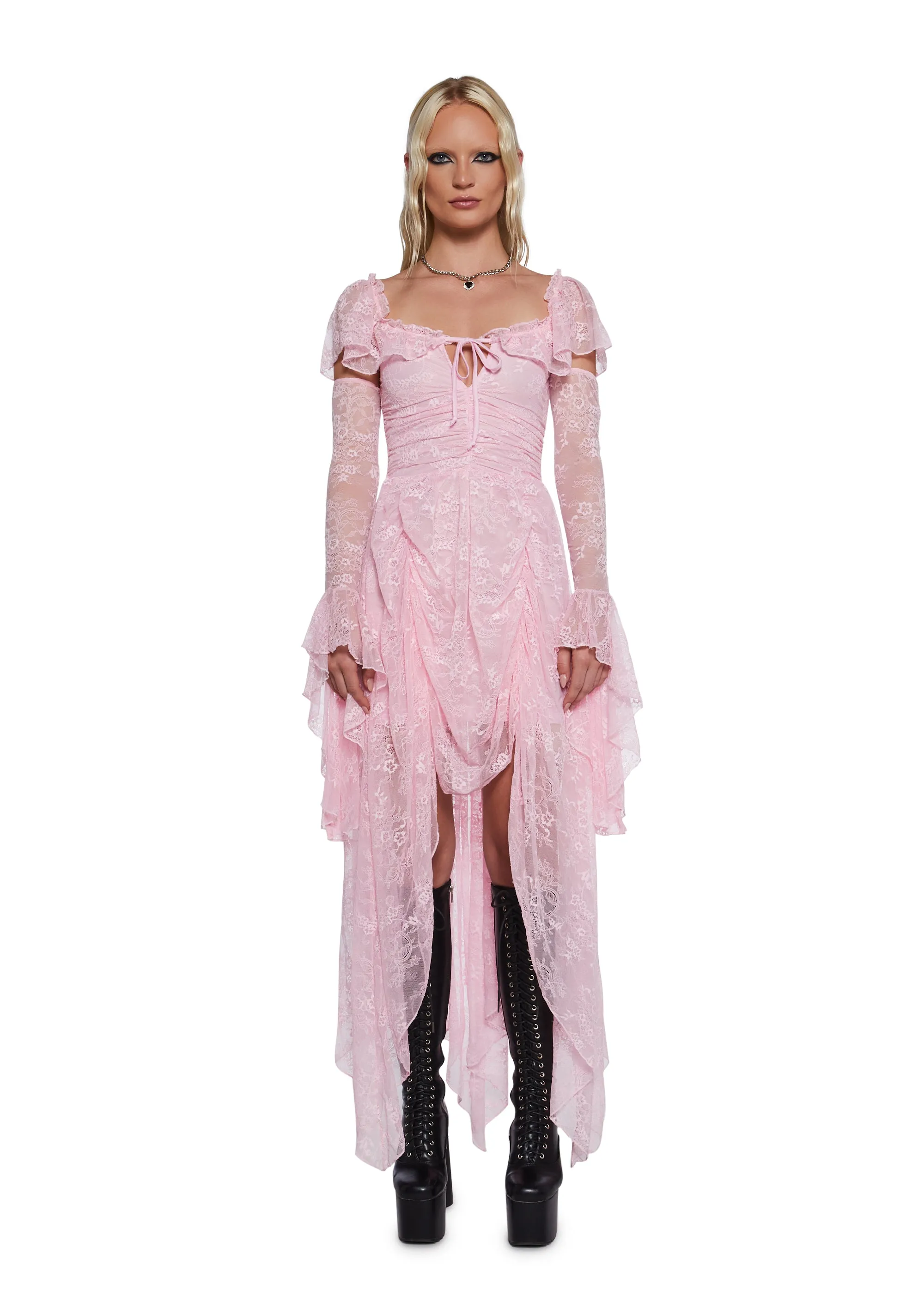 Ruled By Love High-Low Maxi Dress sold by Dolls Kill