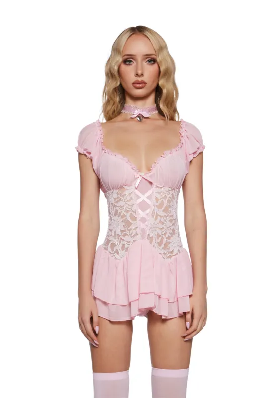 Where's My Slipper Lace Teddy sold by Dolls Kill