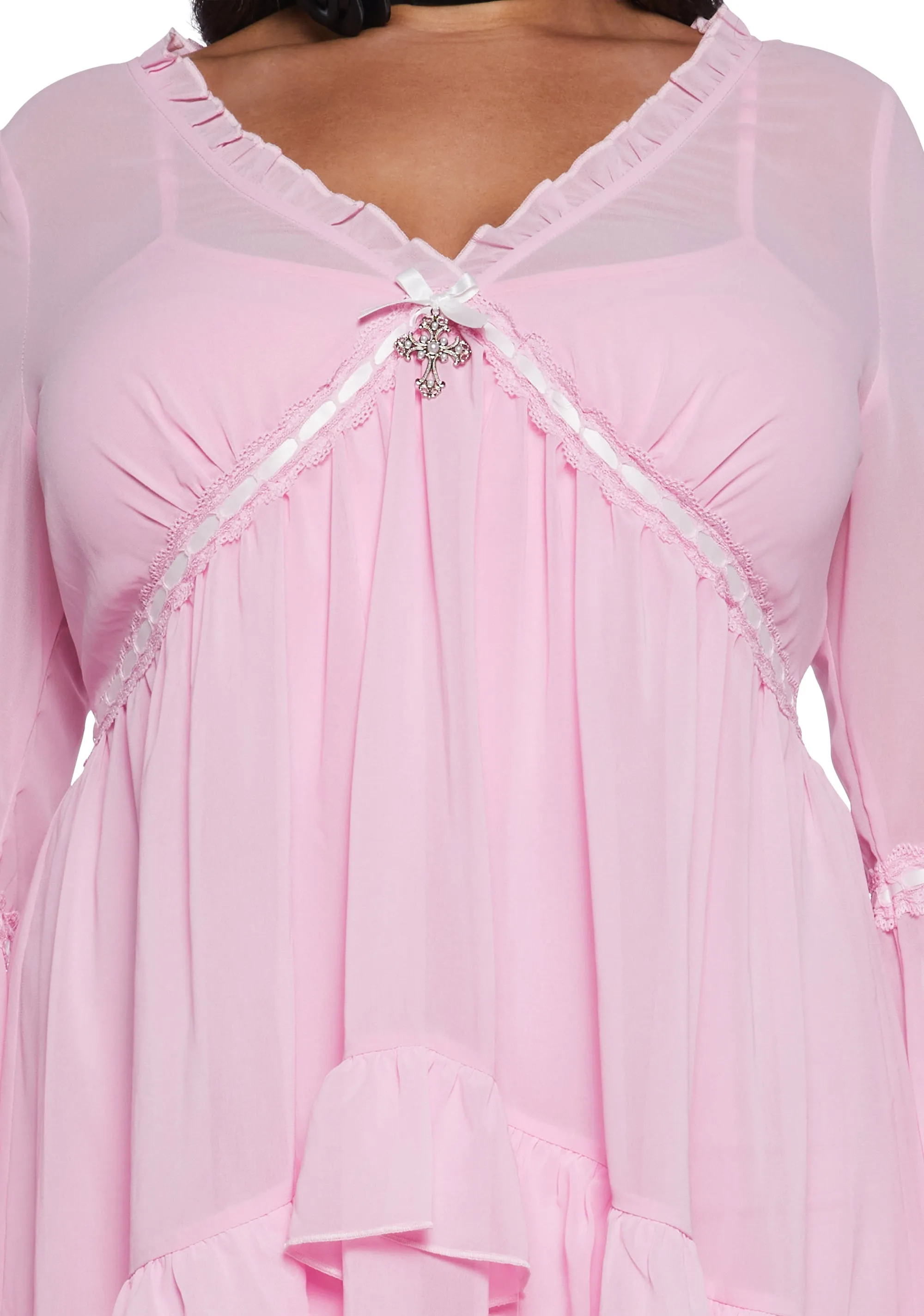 Plus Real Divinity Mini Dress - Light Pink sold by Dolls Kill product image thumbnail 5