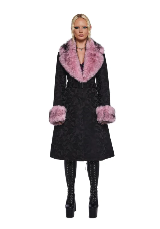 Regal Presence Brocade Coat sold by Dolls Kill
