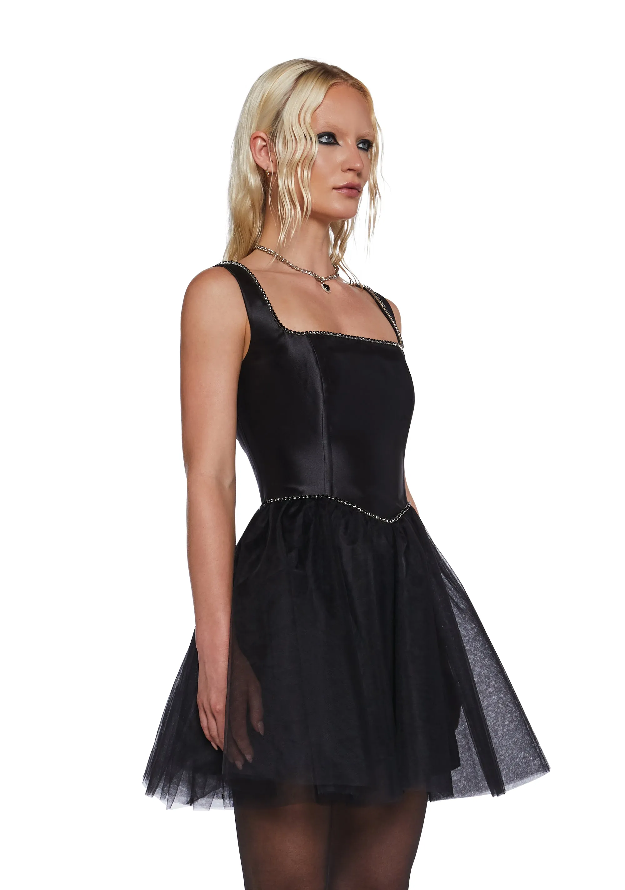 Polished Pirouette Corset Dress - Black sold by Dolls Kill product image thumbnail 3