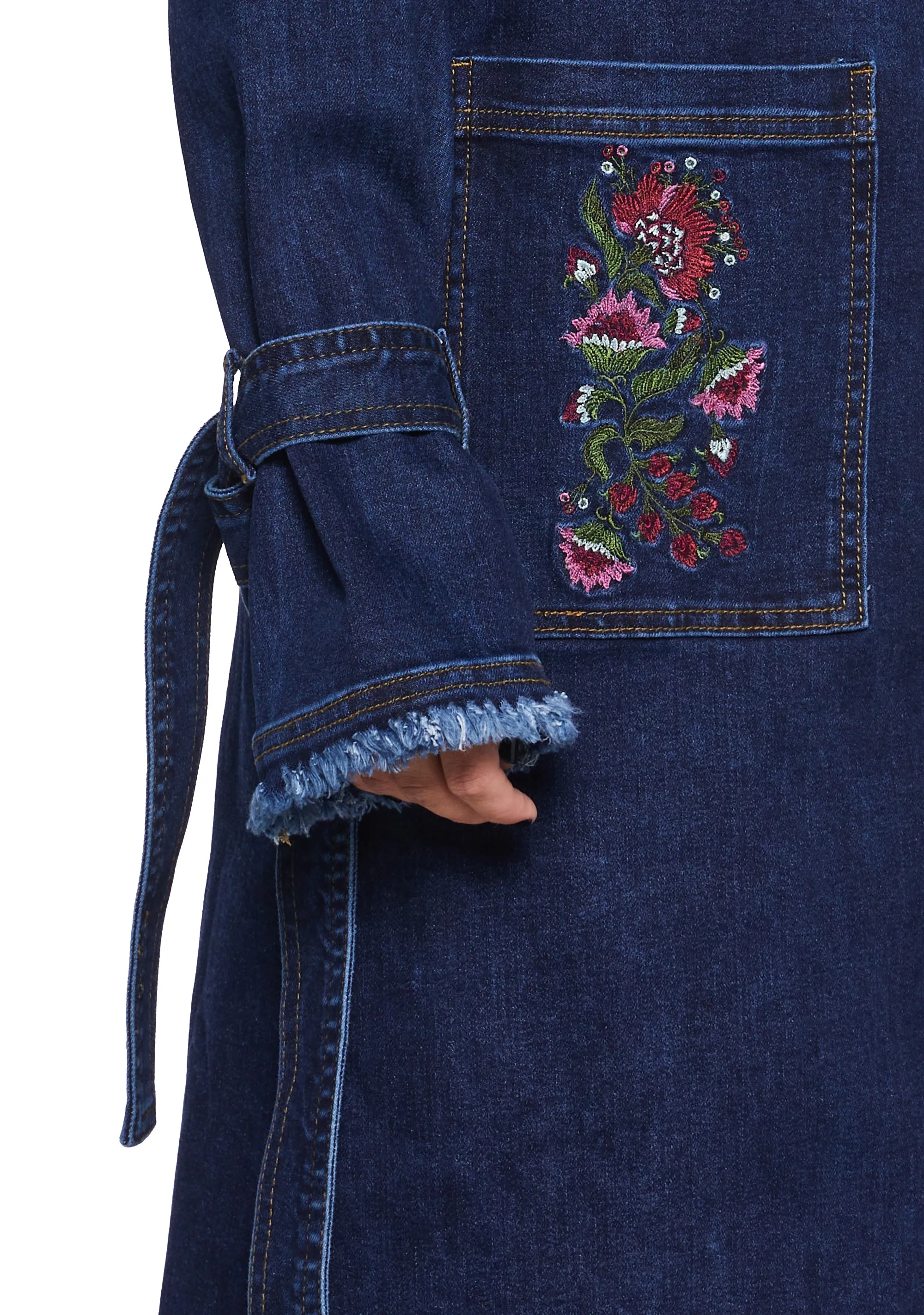 Woven Dreams Denim Trench Coat sold by Dolls Kill product image thumbnail 3