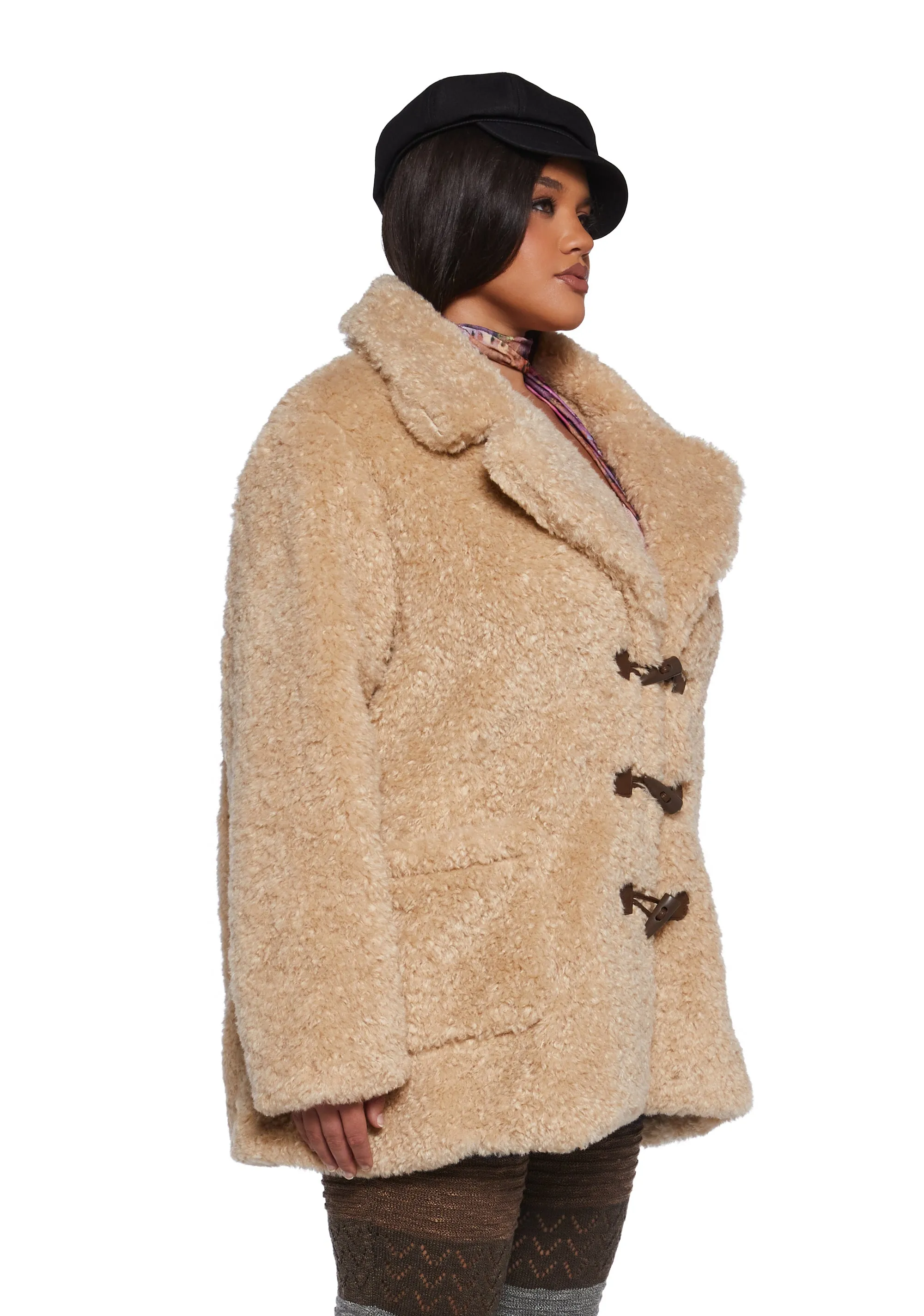 Plus Garage Band Sherpa Cropped Coat sold by Dolls Kill product image thumbnail 3