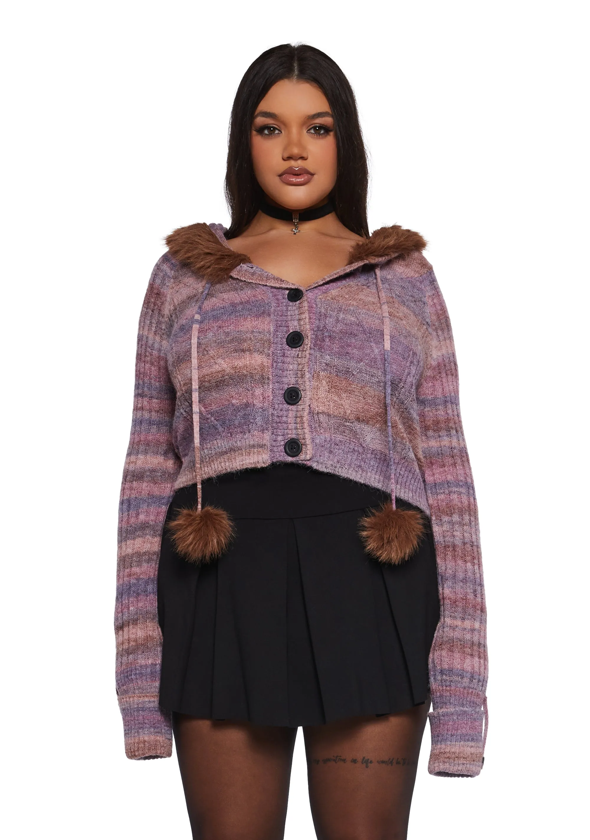 Plus Punky Pop Knit Cardigan sold by Dolls Kill