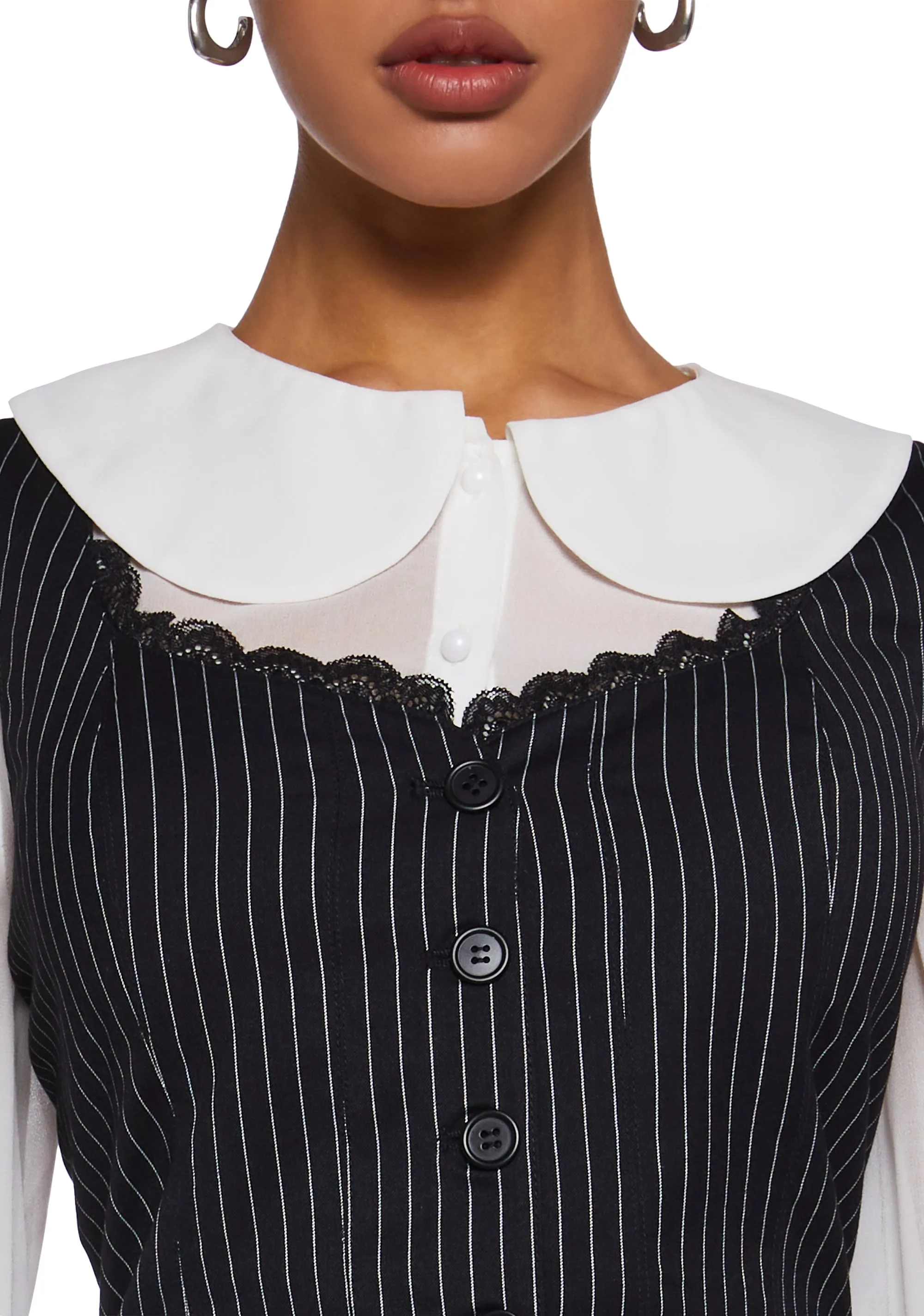 It’s Been Real Pinstripe Vest sold by Dolls Kill product image thumbnail 5