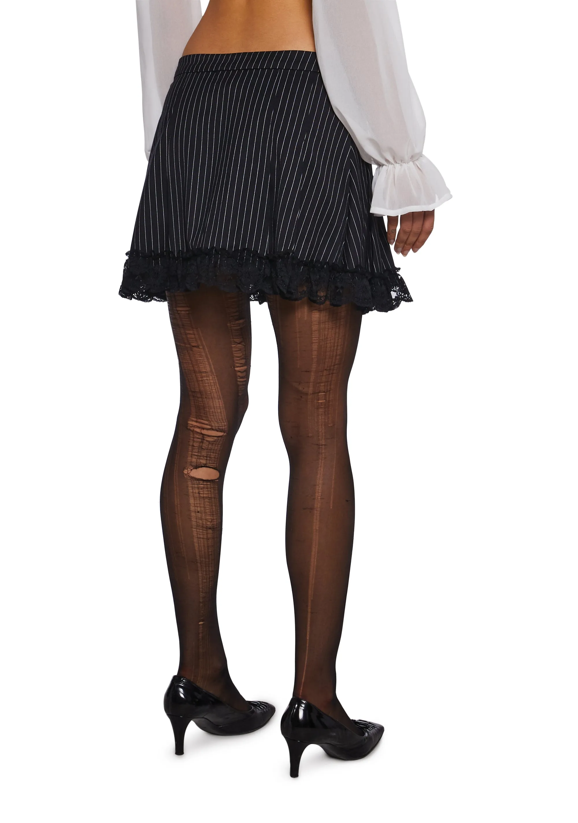 It’s Been Real Pinstripe Mini Skirt sold by Dolls Kill product image thumbnail 3