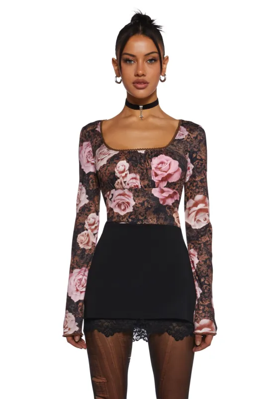 Hazy Memories Long Sleeve Top sold by Dolls Kill