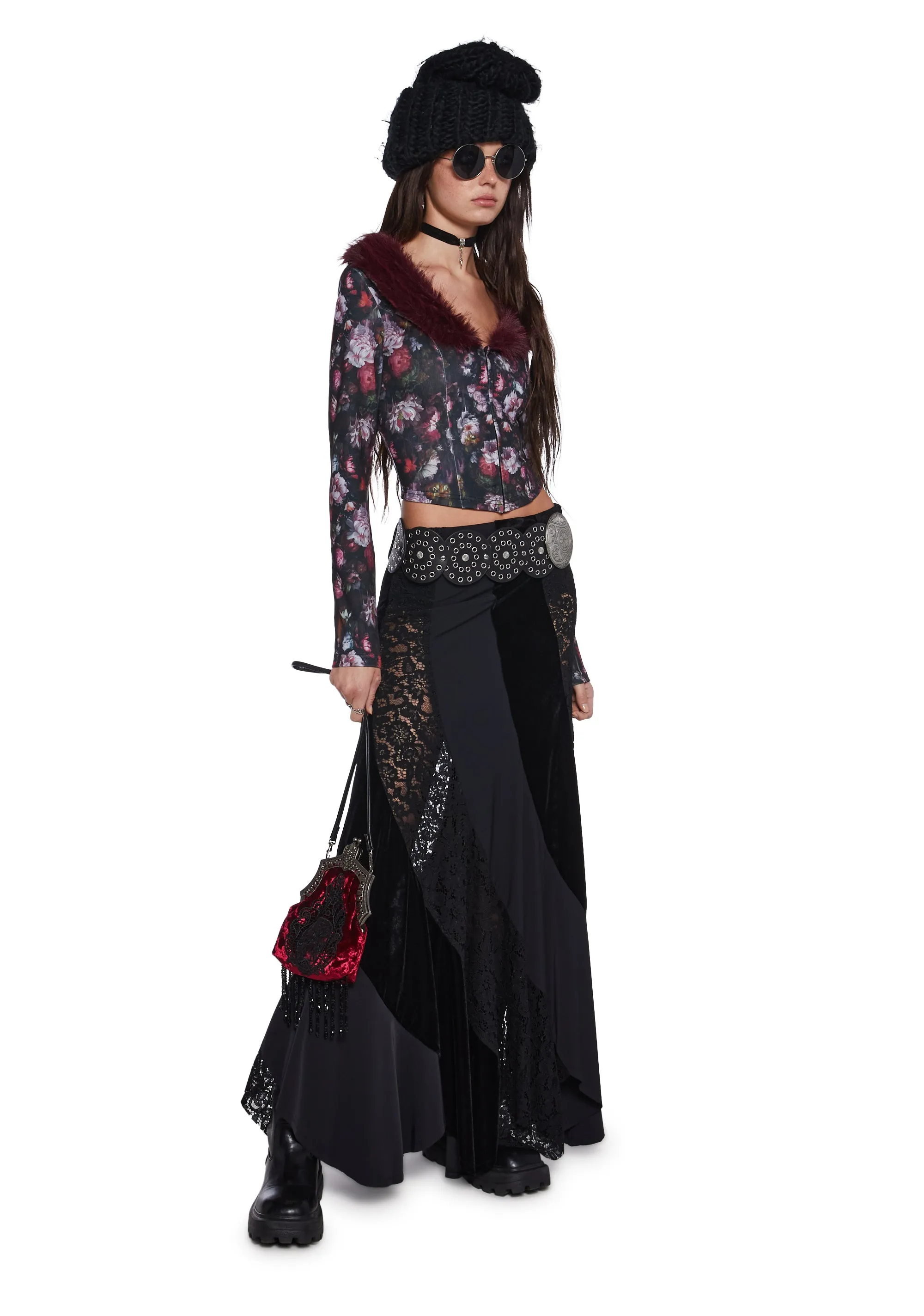 Enchanted Inkwell Faux Fur Cardigan sold by Dolls Kill product image thumbnail 3