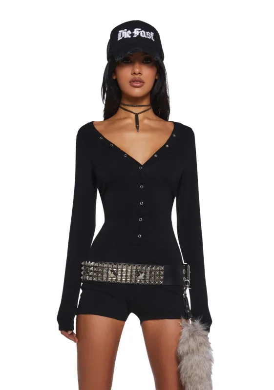 Right Here Waiting Knit Romper sold by Dolls Kill