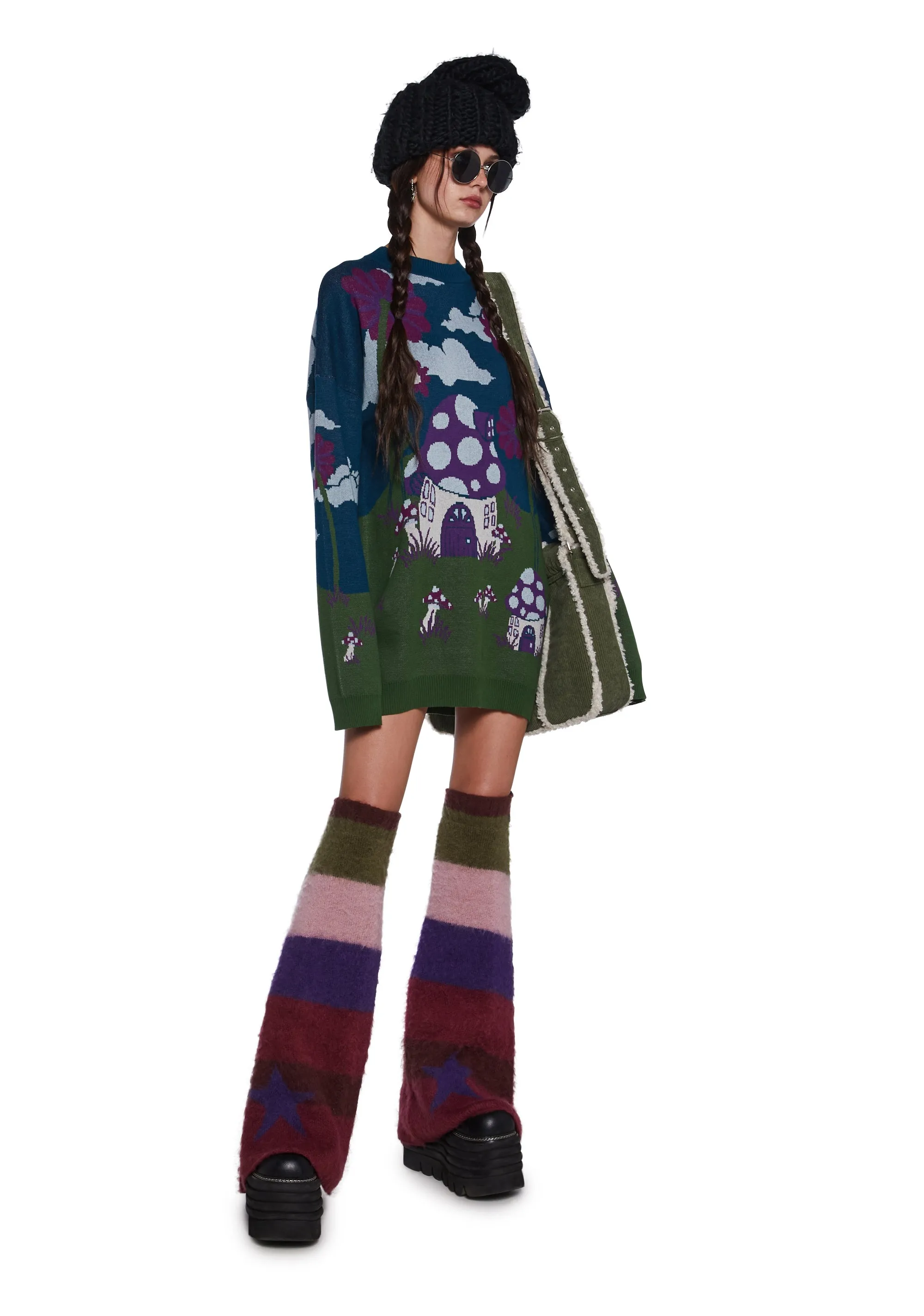Magic Daze Knit Sweater - Dark Blue sold by Dolls Kill product image thumbnail 3