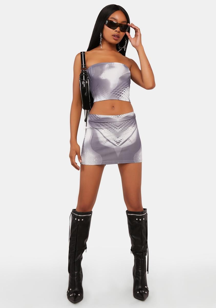 Rave Queen Low-Rise Mini Skirt sold by Dolls Kill product image thumbnail 3