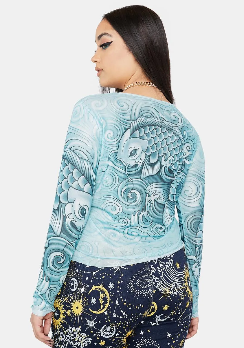 Plus Lost In Thought Crop Top sold by Dolls Kill product image thumbnail 4