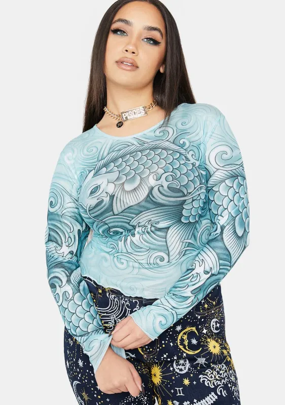 Plus Lost In Thought Crop Top sold by Dolls Kill