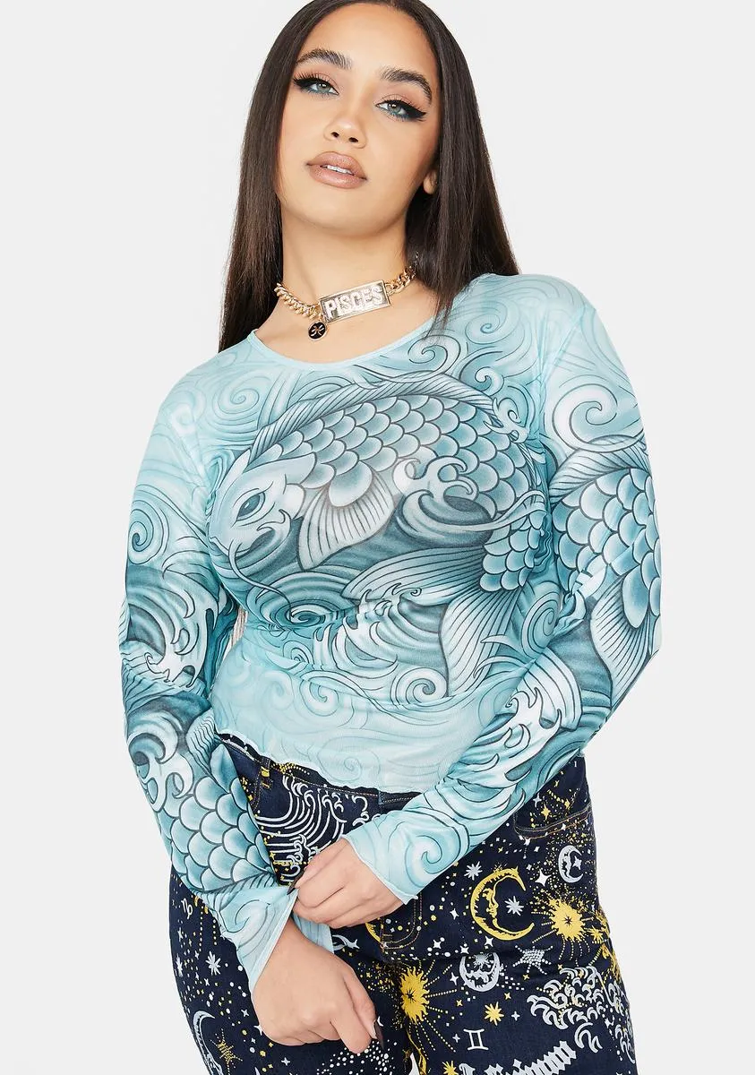 Plus Lost In Thought Crop Top sold by Dolls Kill