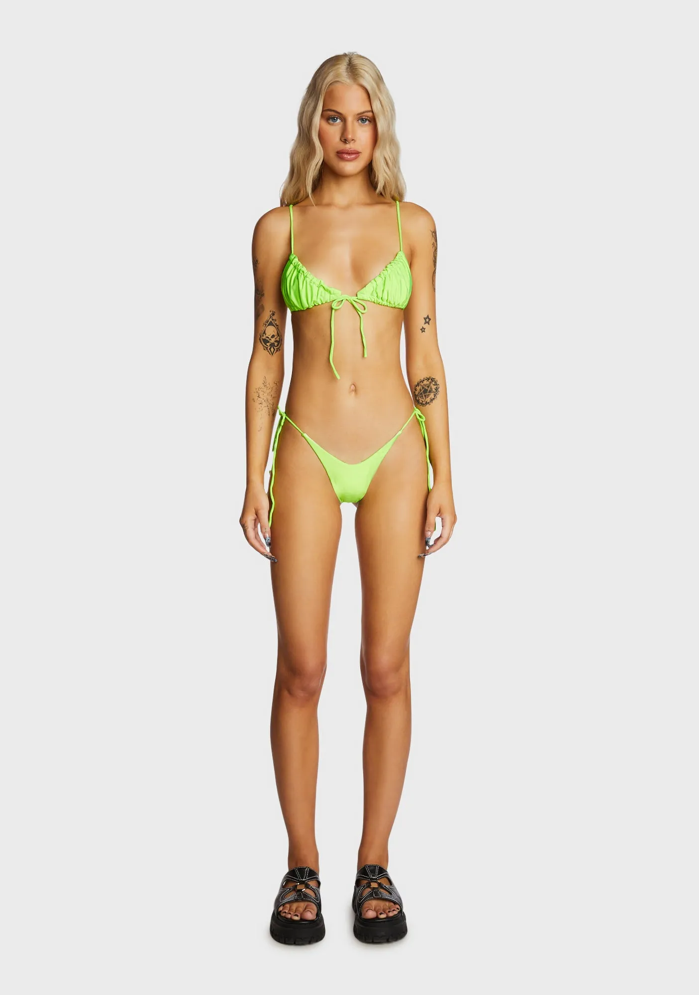 Soaring True Bikini Set - Green sold by Dolls Kill