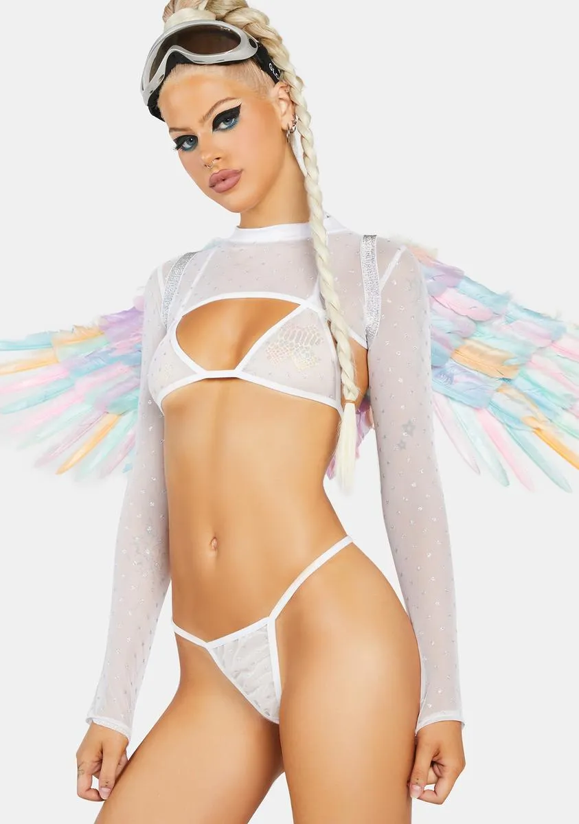 Angel Blinged Out Sheer Lingerie Set sold by Dolls Kill product image thumbnail 2