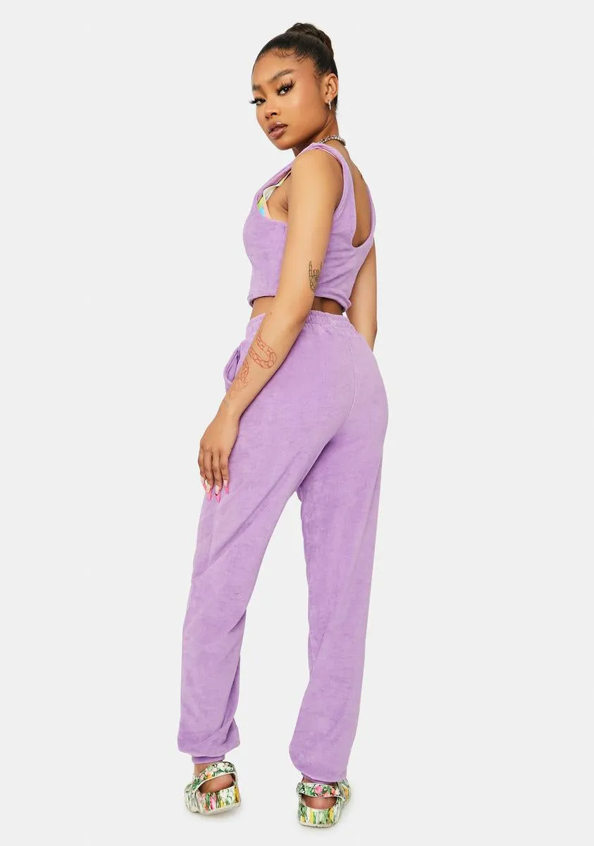 Downtime Bliss Terry Tank Joggers Set sold by Dolls Kill product image thumbnail 4