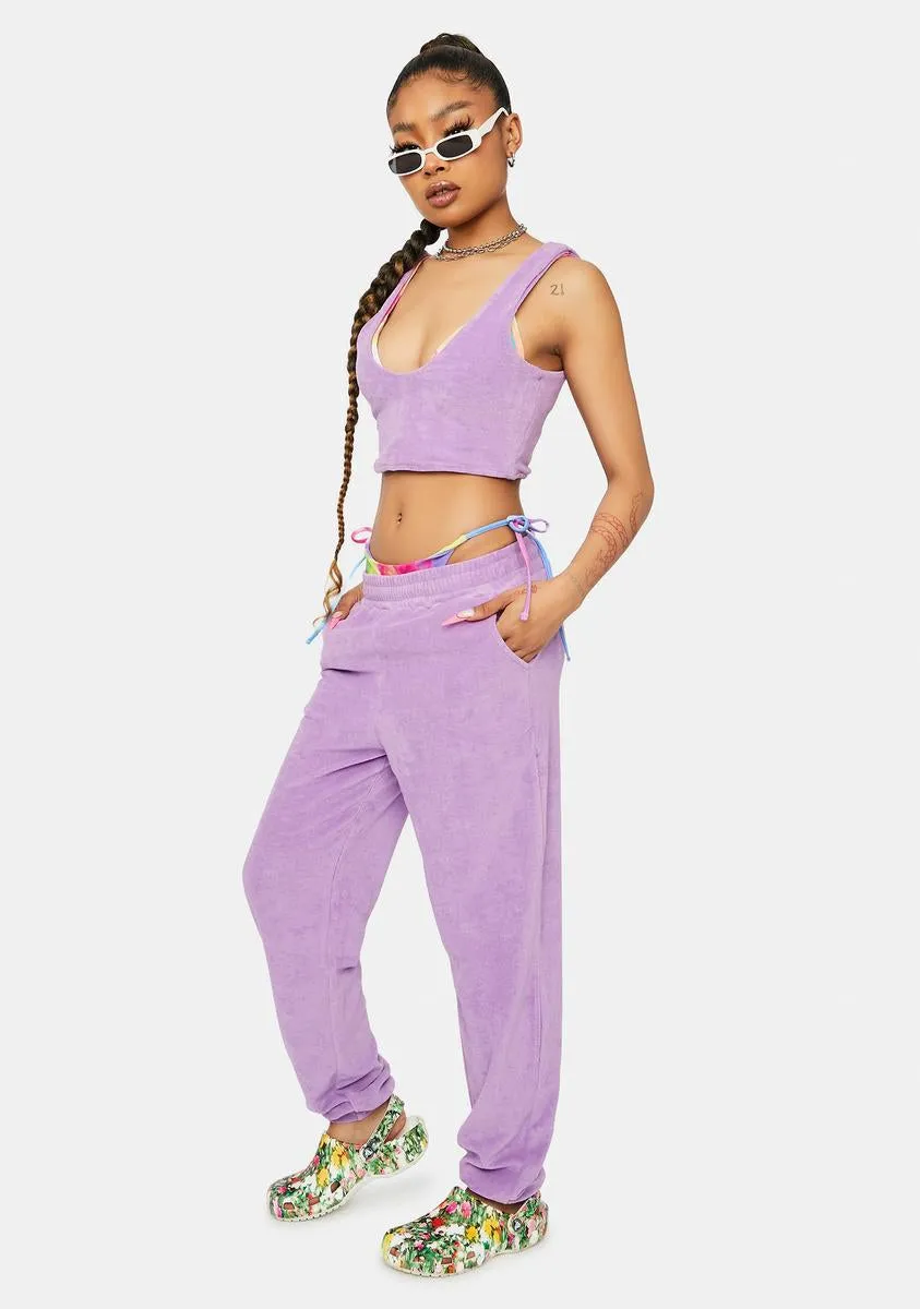 Downtime Bliss Terry Tank Joggers Set sold by Dolls Kill product image thumbnail 2