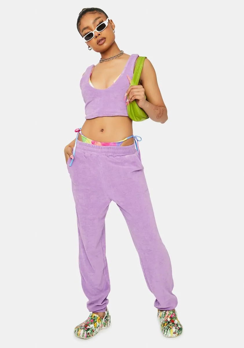 Downtime Bliss Terry Tank Joggers Set sold by Dolls Kill product image thumbnail 3