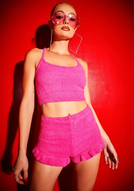 Dear Disaster Furry Top Set sold by Dolls Kill