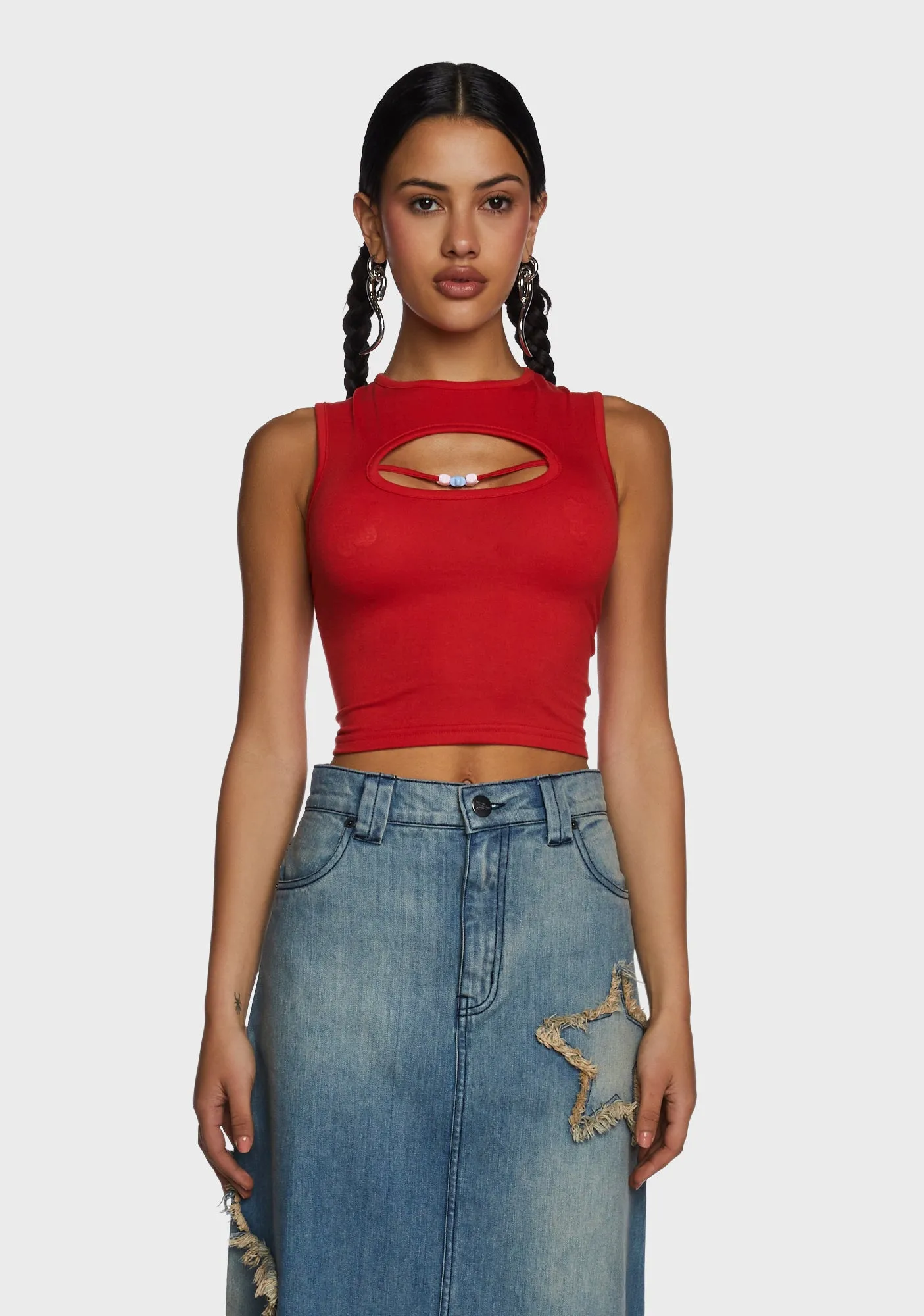 Y2K Crop Tank Top sold by Dolls Kill