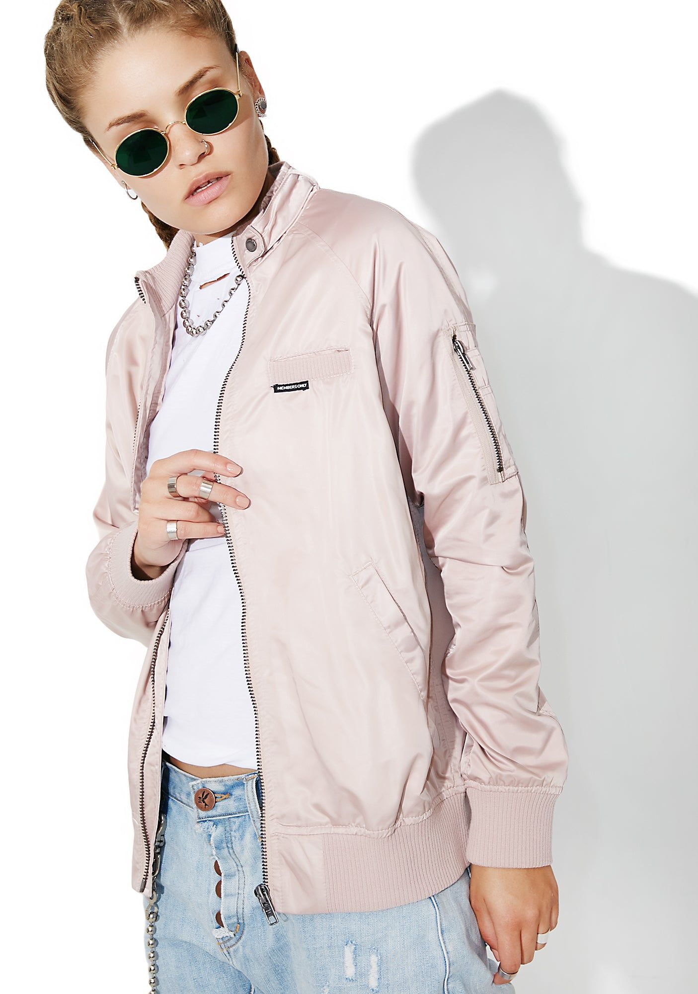 Blush Bomber Jacket sold by Dolls Kill product image thumbnail 2