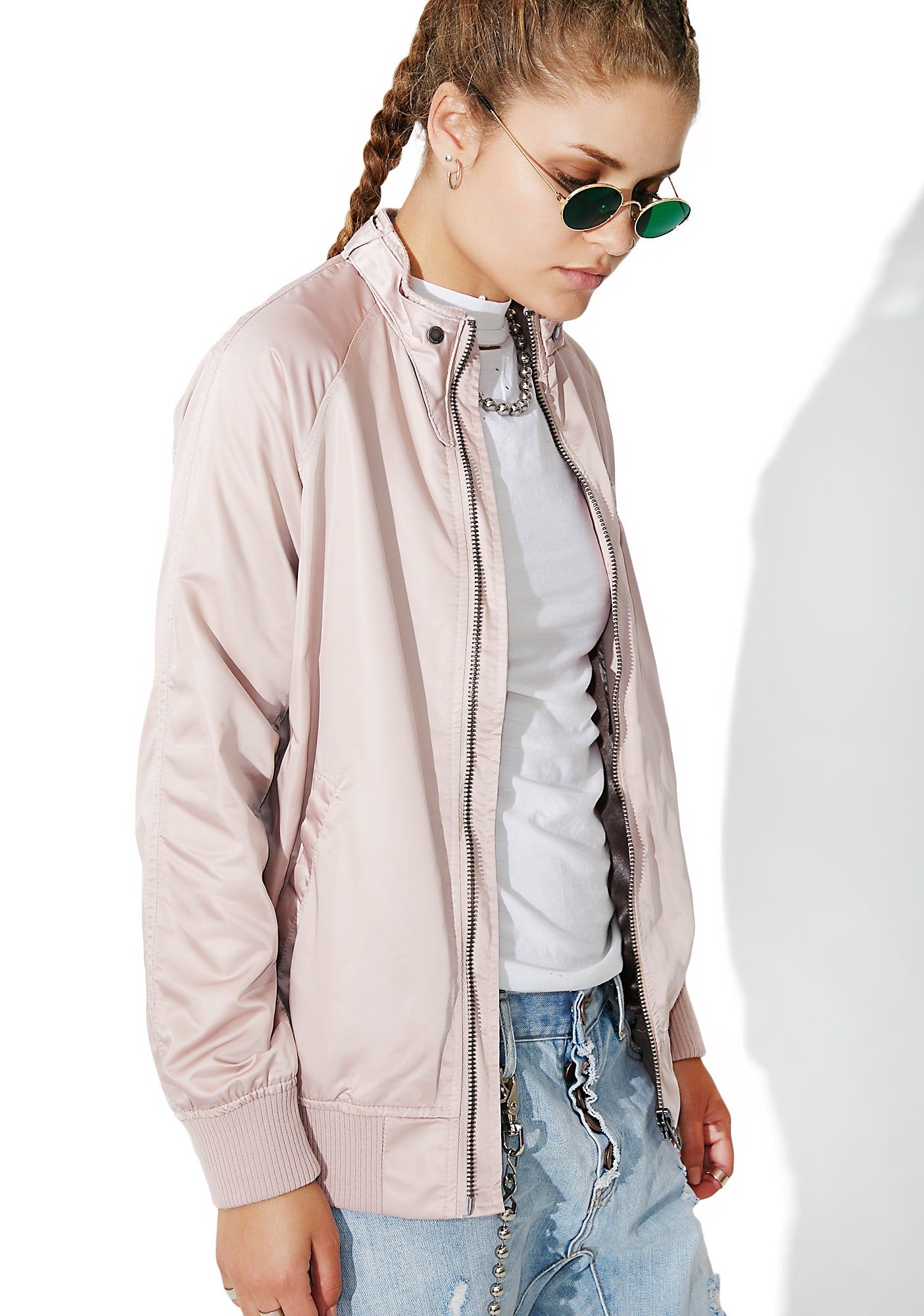 Blush Bomber Jacket sold by Dolls Kill product image thumbnail 3