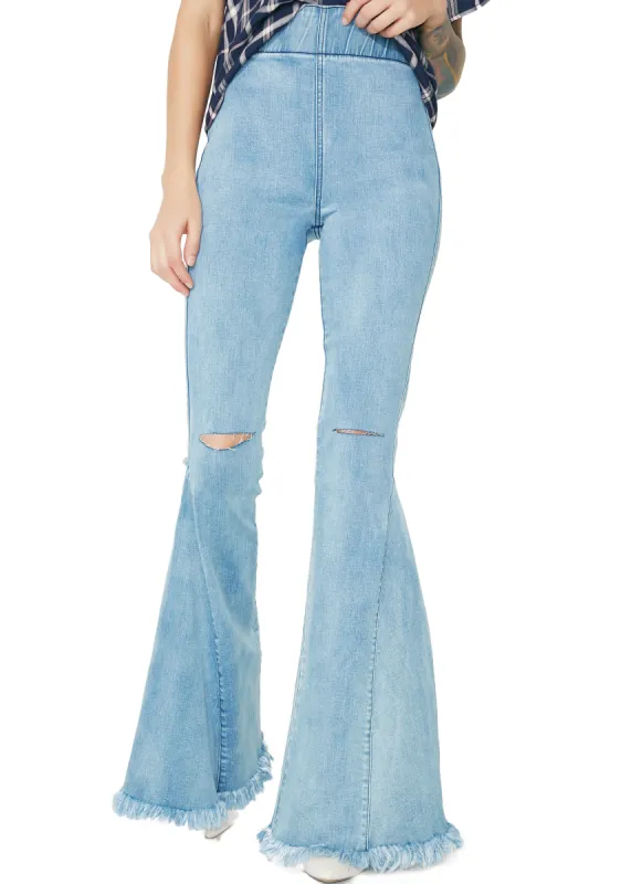 Cloud Nine Ring My Bell Flared Pants sold by Dolls Kill