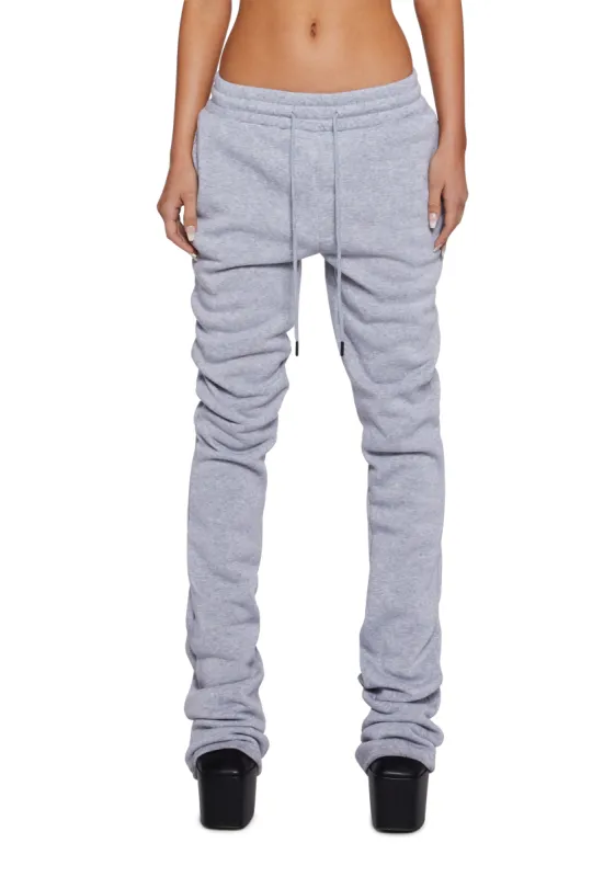 Be On Your Way Fleece Pants - Gray sold by Dolls Kill