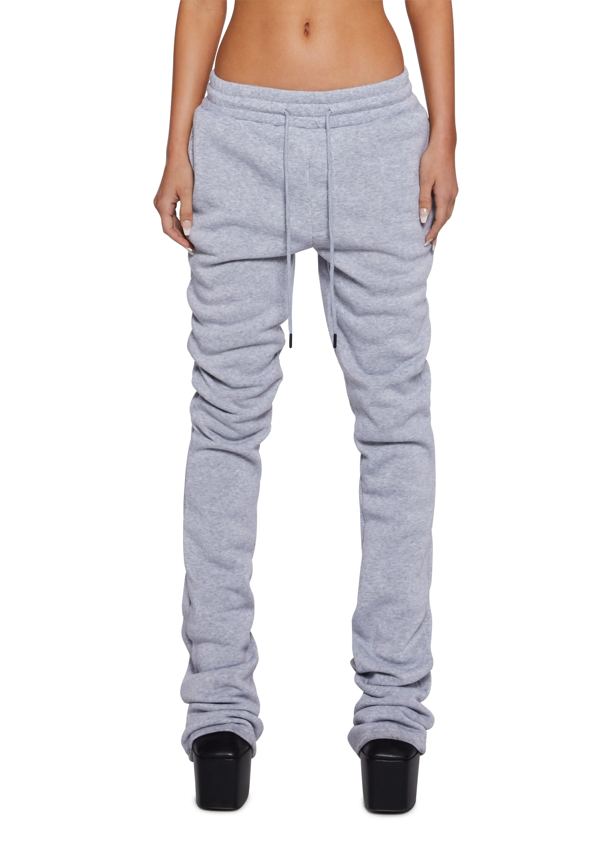 Be On Your Way Fleece Pants - Gray sold by Dolls Kill