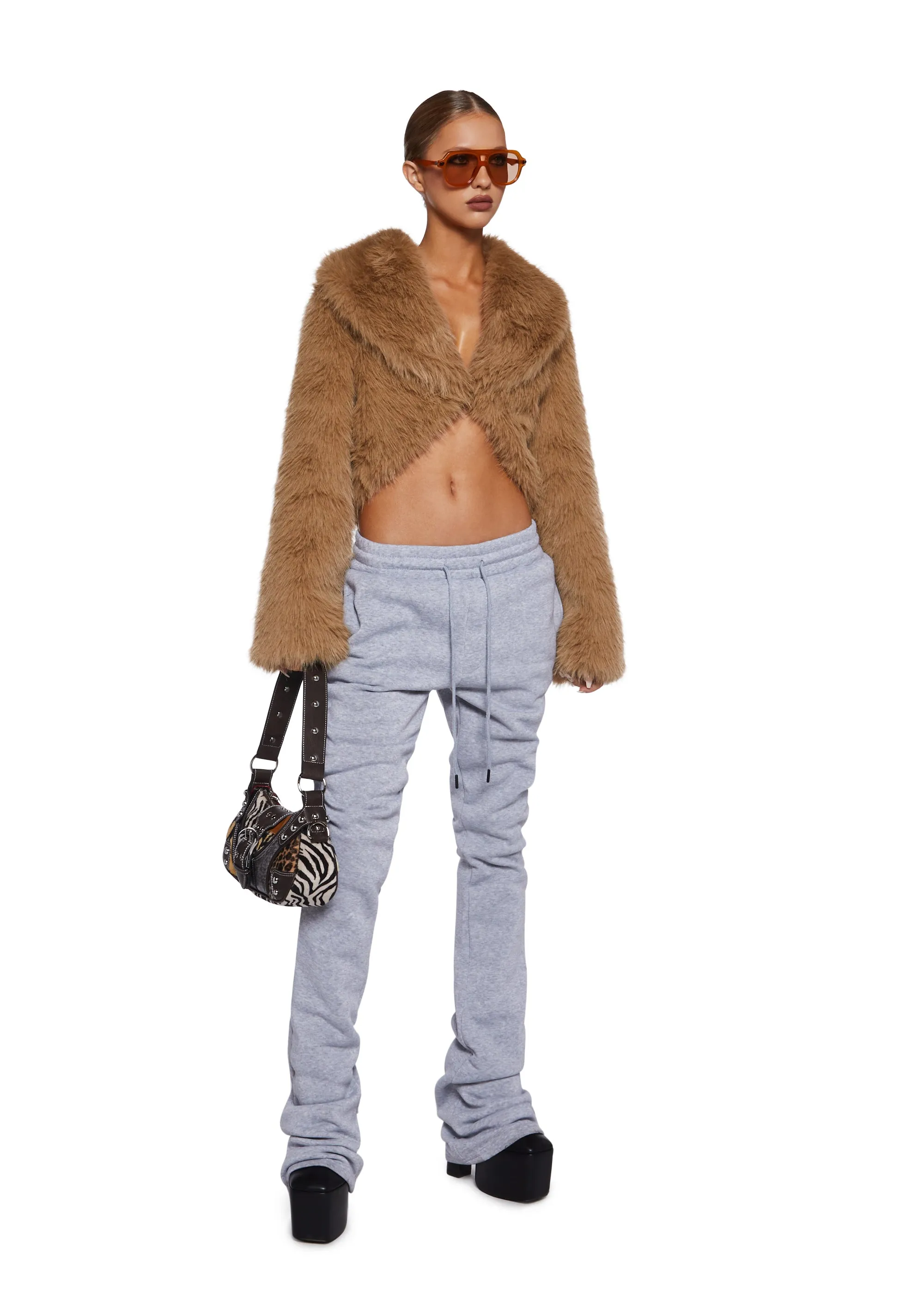 Be On Your Way Fleece Pants - Gray sold by Dolls Kill product image thumbnail 2