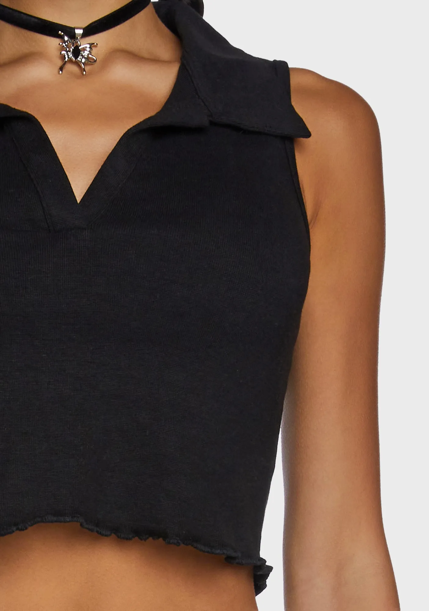 Collared Crop Top sold by Dolls Kill product image thumbnail 2