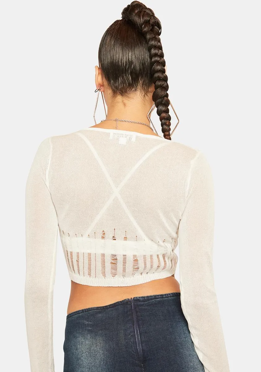 Severe Feelings Distressed Crop Top sold by Dolls Kill product image thumbnail 4