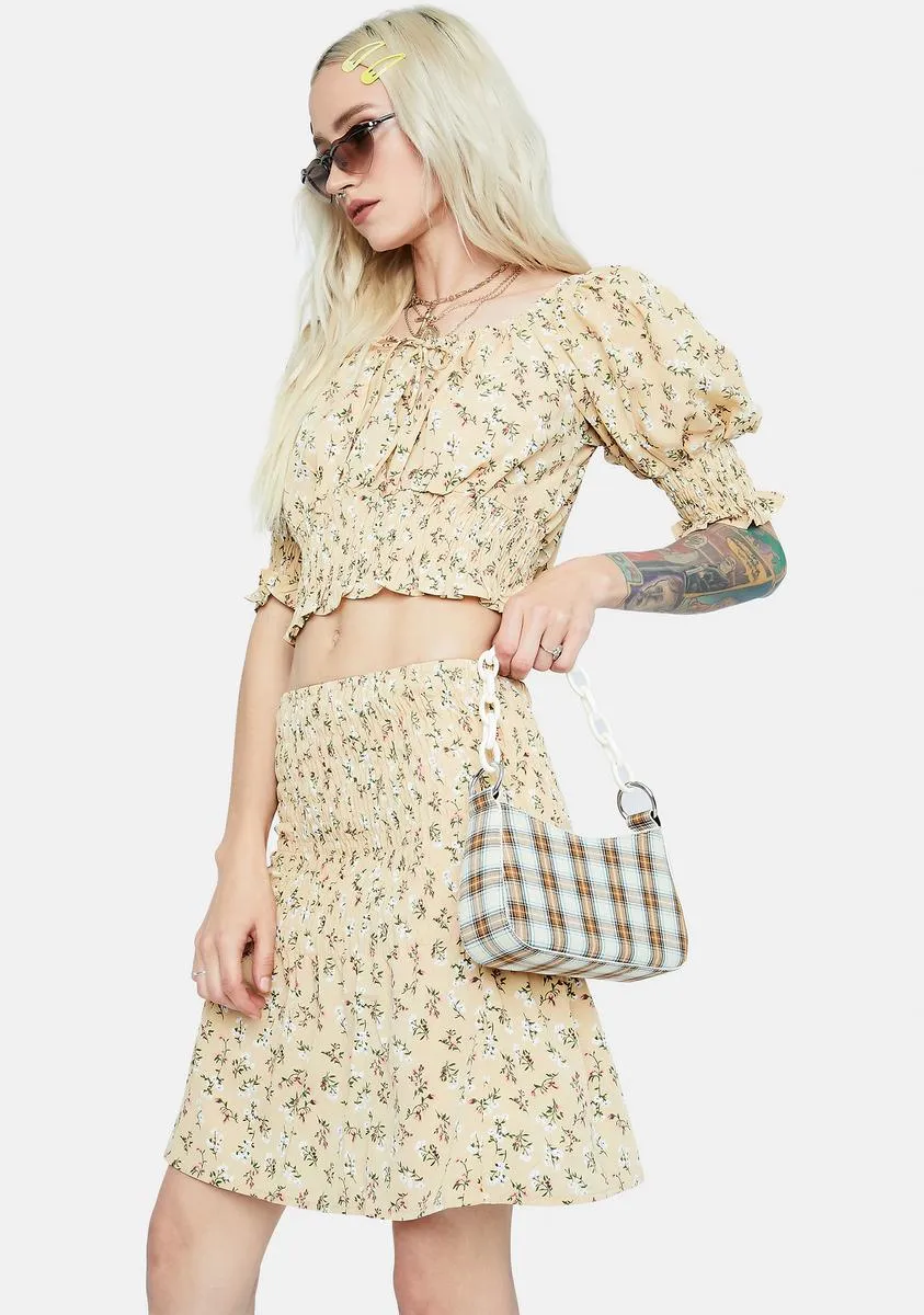 Sunny Private Beach Floral Smocked Skirt Set sold by Dolls Kill product image thumbnail 2