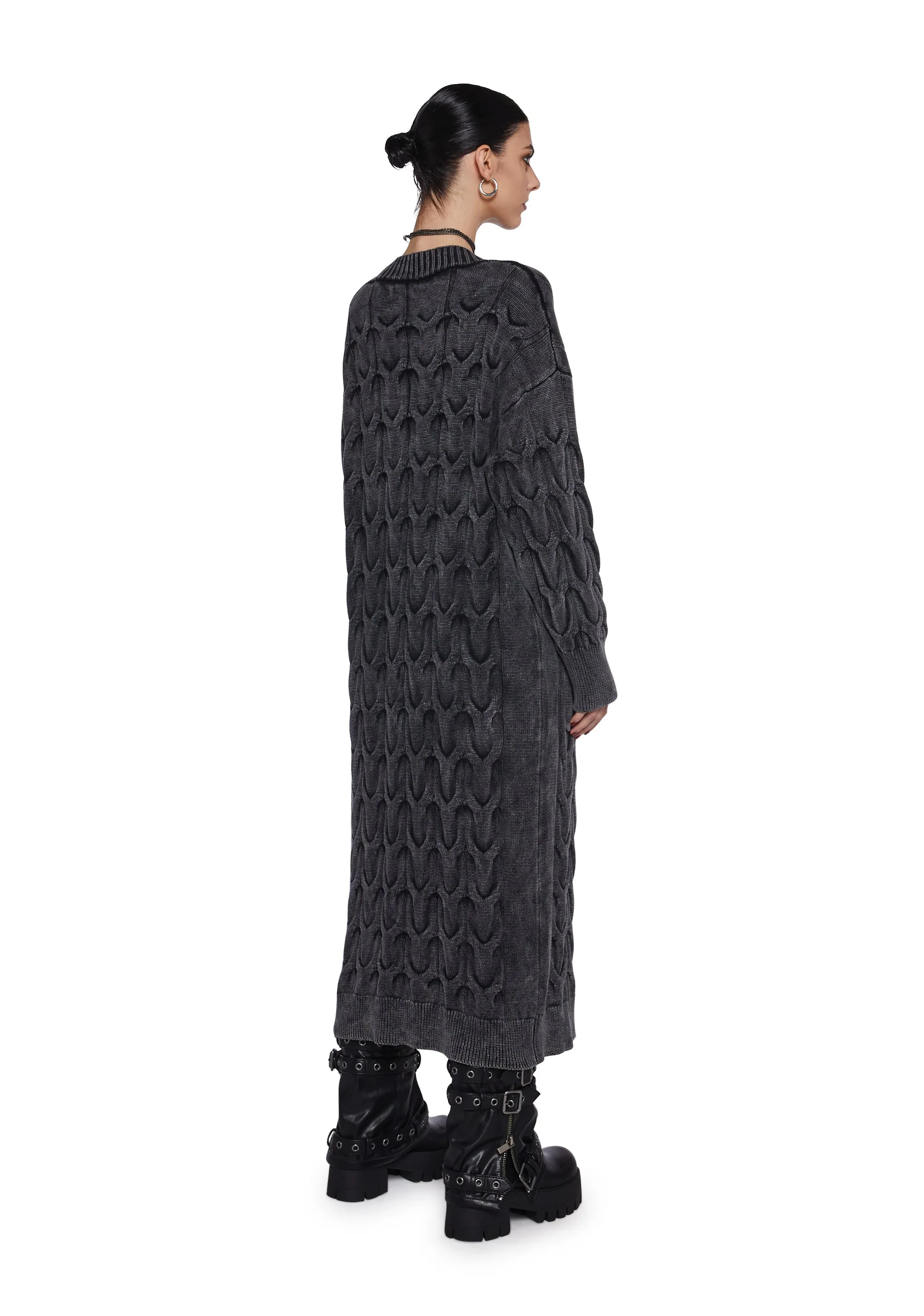 Musical Taste Cable Knit Duster sold by Dolls Kill product image thumbnail 4