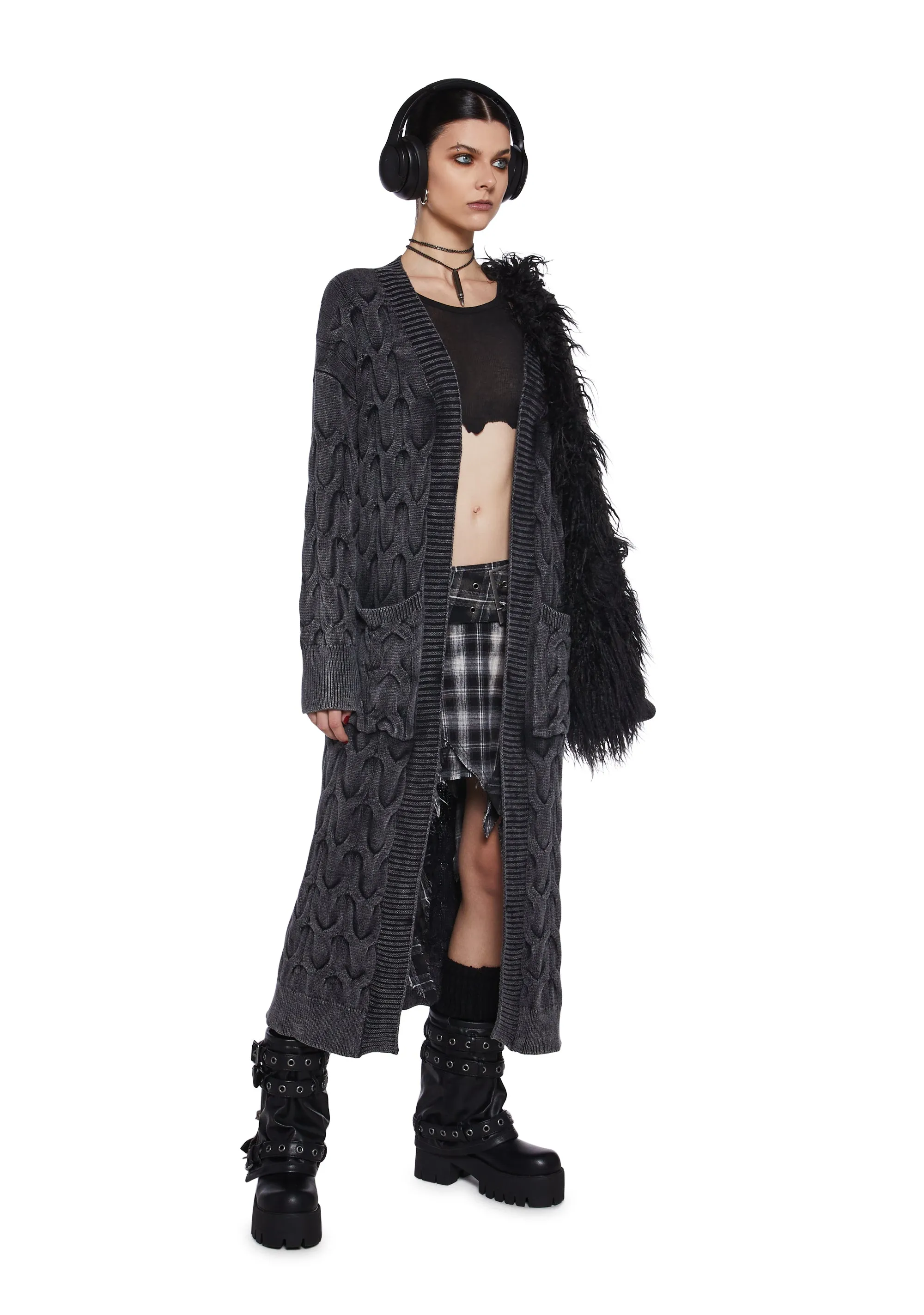 Musical Taste Cable Knit Duster sold by Dolls Kill product image thumbnail 5